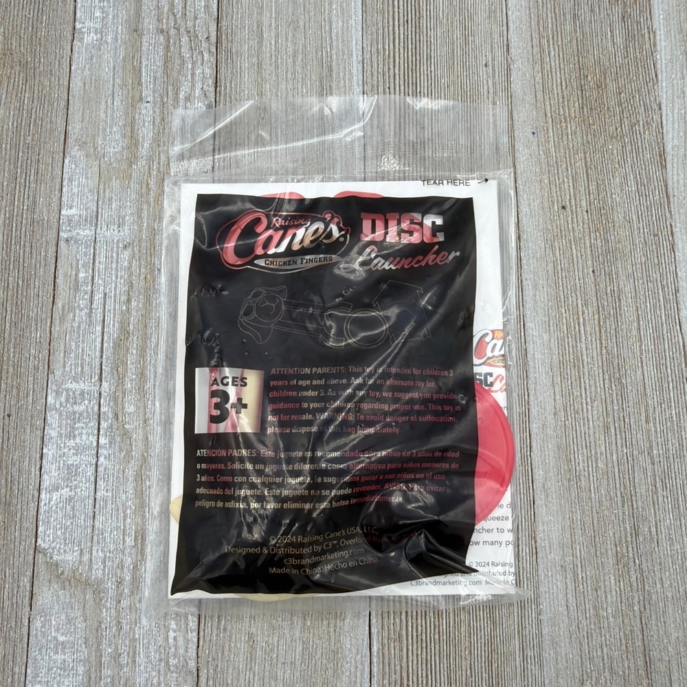 Raising Canes Disc Launcher Kids Meal Toy New Sealed Fast Food Collectible 2024